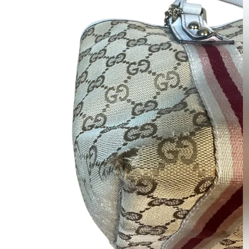 GUCCI GG Beige Canvas Jolicouer Mini Tote Bag With Starfish Charm